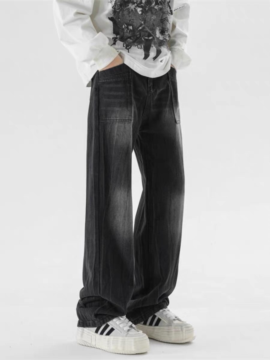 XK2441 Loose Black Jeans: Comfortable Tops for Boys and Girls in All Sizes - 图片 7