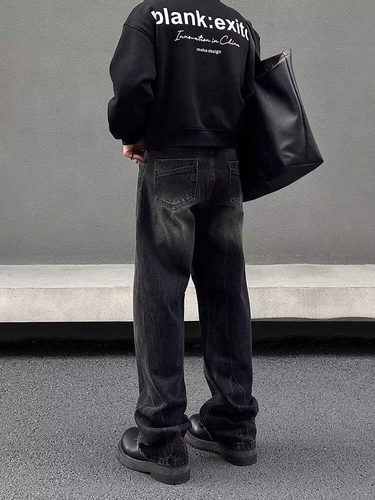 XK2441 Loose Black Jeans: Comfortable Tops for Boys and Girls in All Sizes - 图片 3