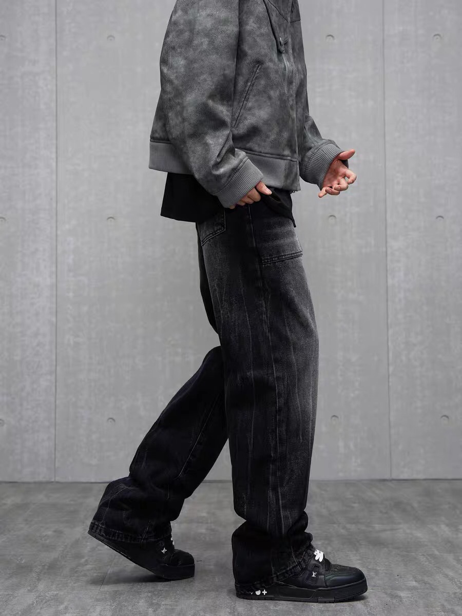 XK2441 Loose Black Jeans: Comfortable Tops for Boys and Girls in All Sizes - 图片 9