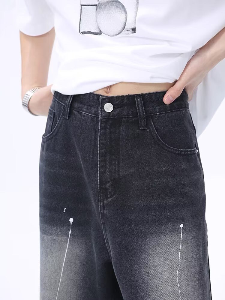 Fashionable Unisex Ink-Smashed FOG Hoodie in Black, Various Sizes Available - 图片 5