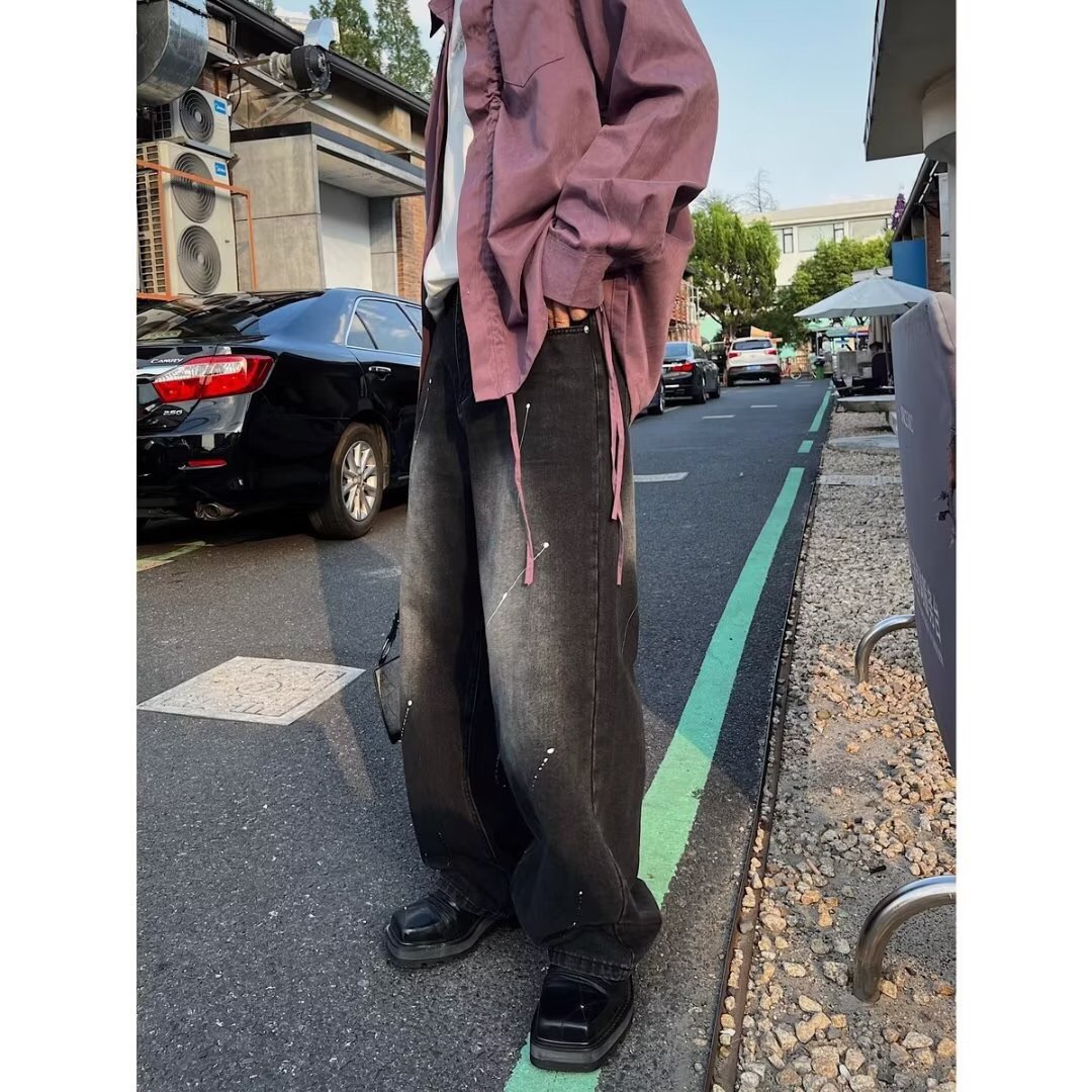 Fashionable Unisex Ink-Smashed FOG Hoodie in Black, Various Sizes Available - 图片 8