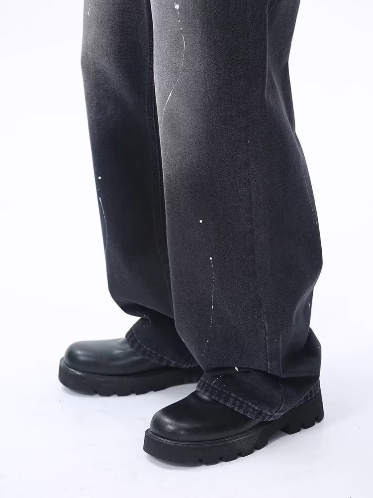 Fashionable Unisex Ink-Smashed FOG Hoodie in Black, Various Sizes Available - 图片 4