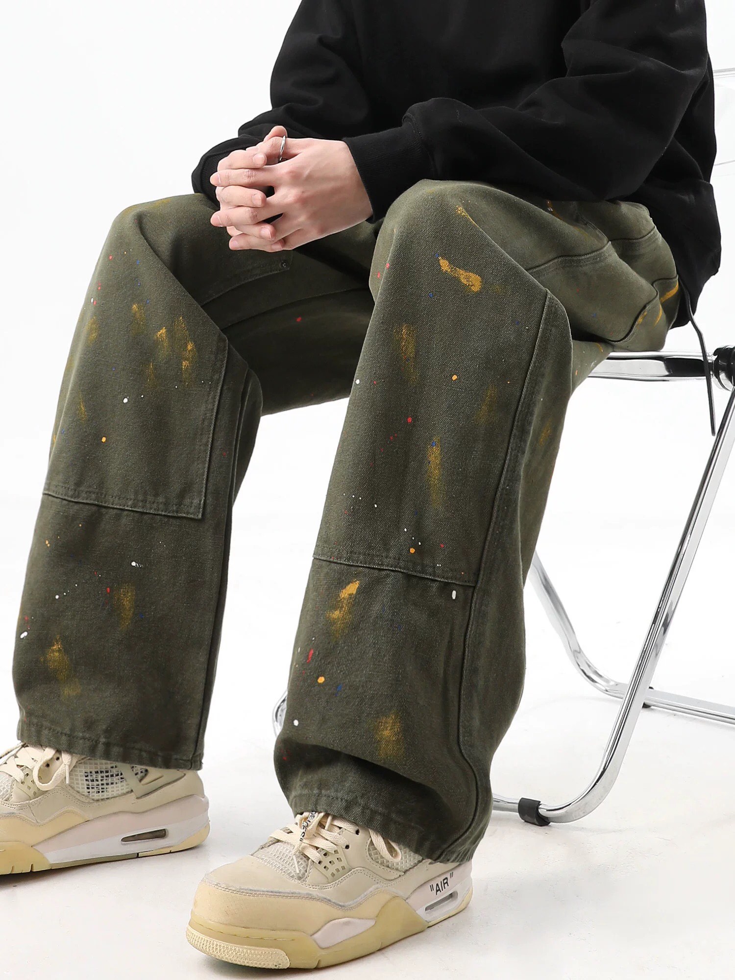 Customized American High-Tech Hip-Hop Pants: Bygones XK2596, Green, Sizes M-XXXL - 图片 4