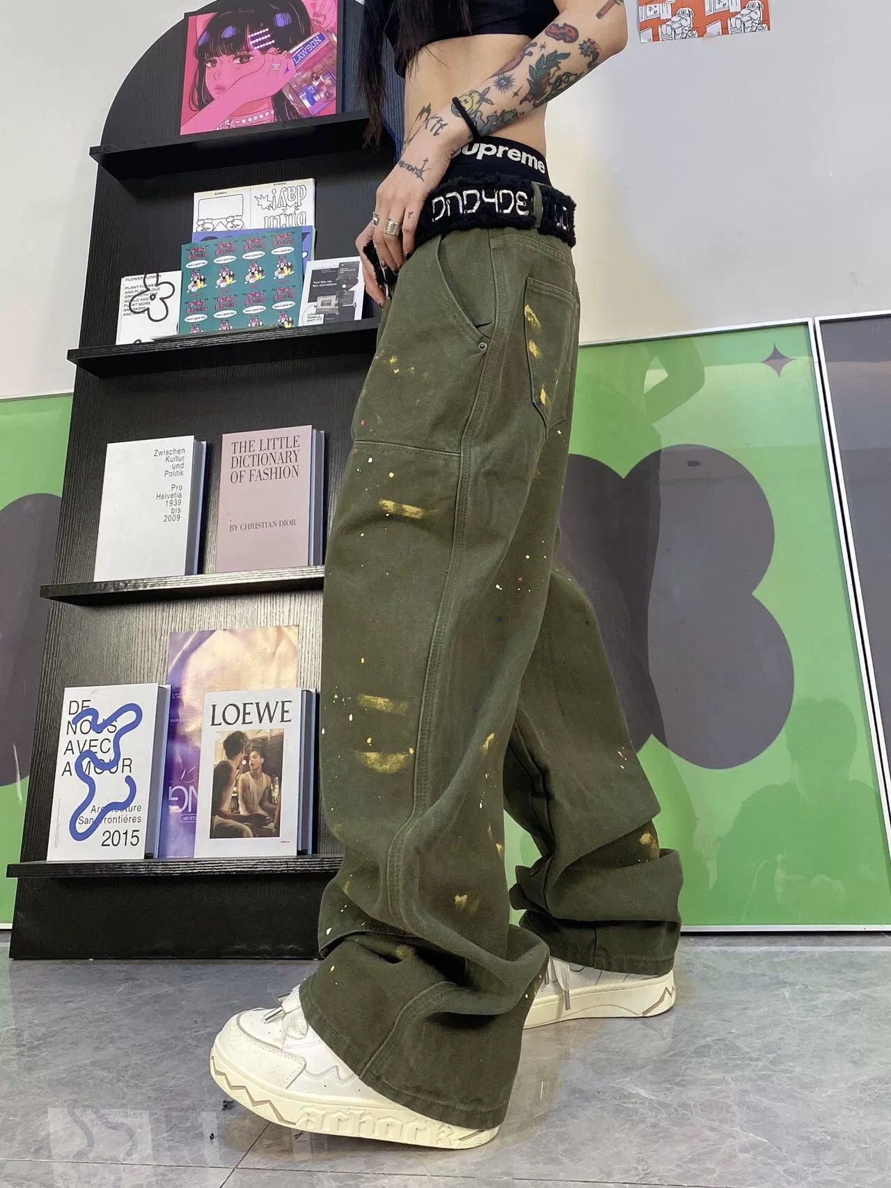 Customized American High-Tech Hip-Hop Pants: Bygones XK2596, Green, Sizes M-XXXL - 图片 9