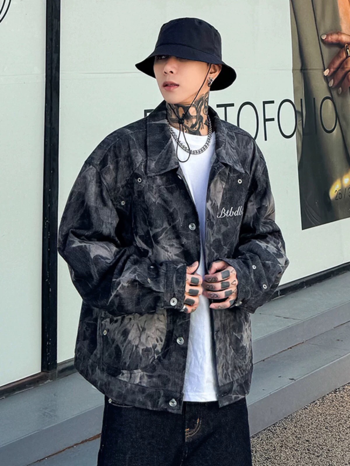 Y-Y-X-K-2884! Stylish U.S. Cowboy Jacket for Men and Women in Black, Sizes M-XXXL - 图片 1