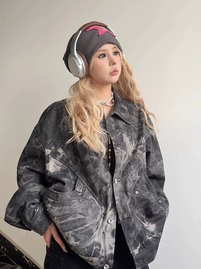 Y-Y-X-K-2884! Stylish U.S. Cowboy Jacket for Men and Women in Black, Sizes M-XXXL - 图片 4
