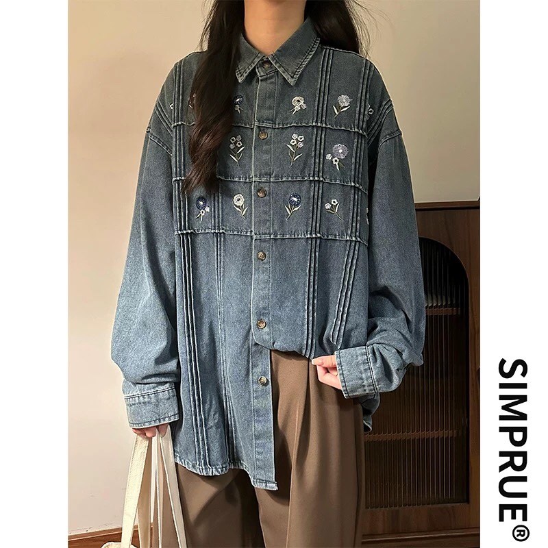Y-Y-X-K-2890 American Retro Design Shirts for Cowboys, Blue, Sizes S-XXXL - 图片 8