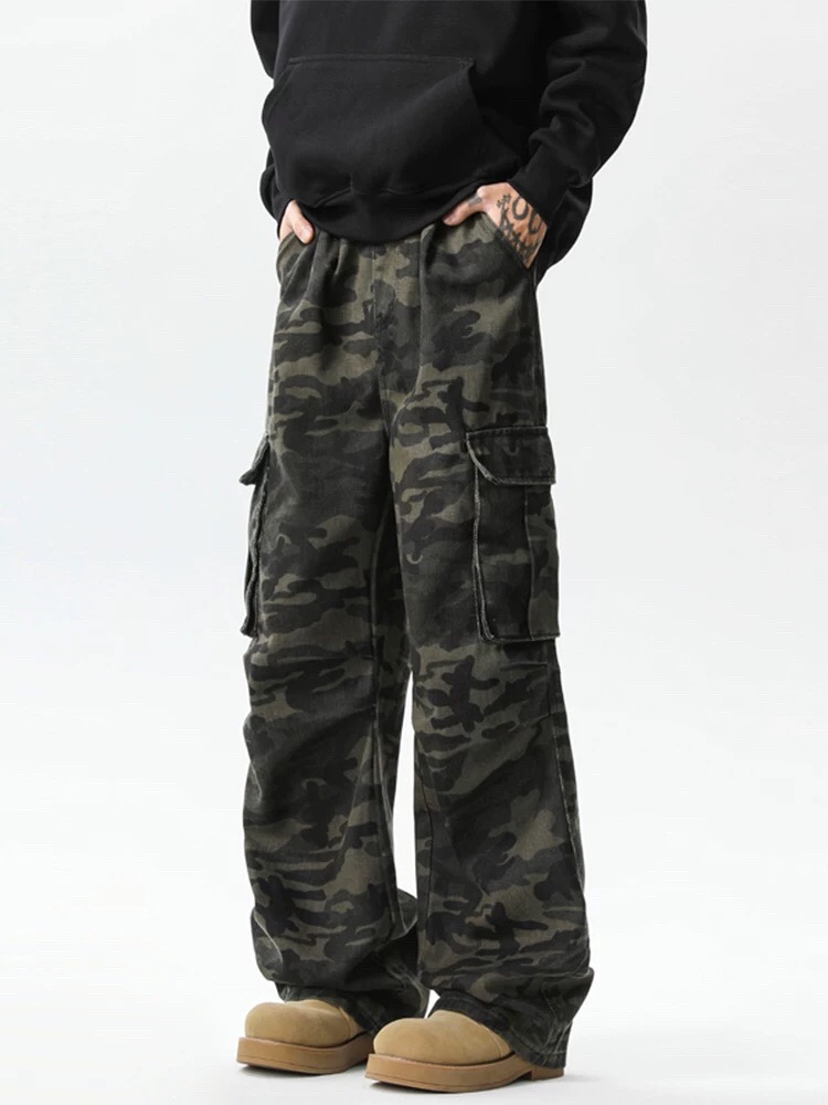 XK3117 Wide-Legged Jeans: High-Tech Water Wash, All Sizes, Unisex, Four Seasons - 图片 2