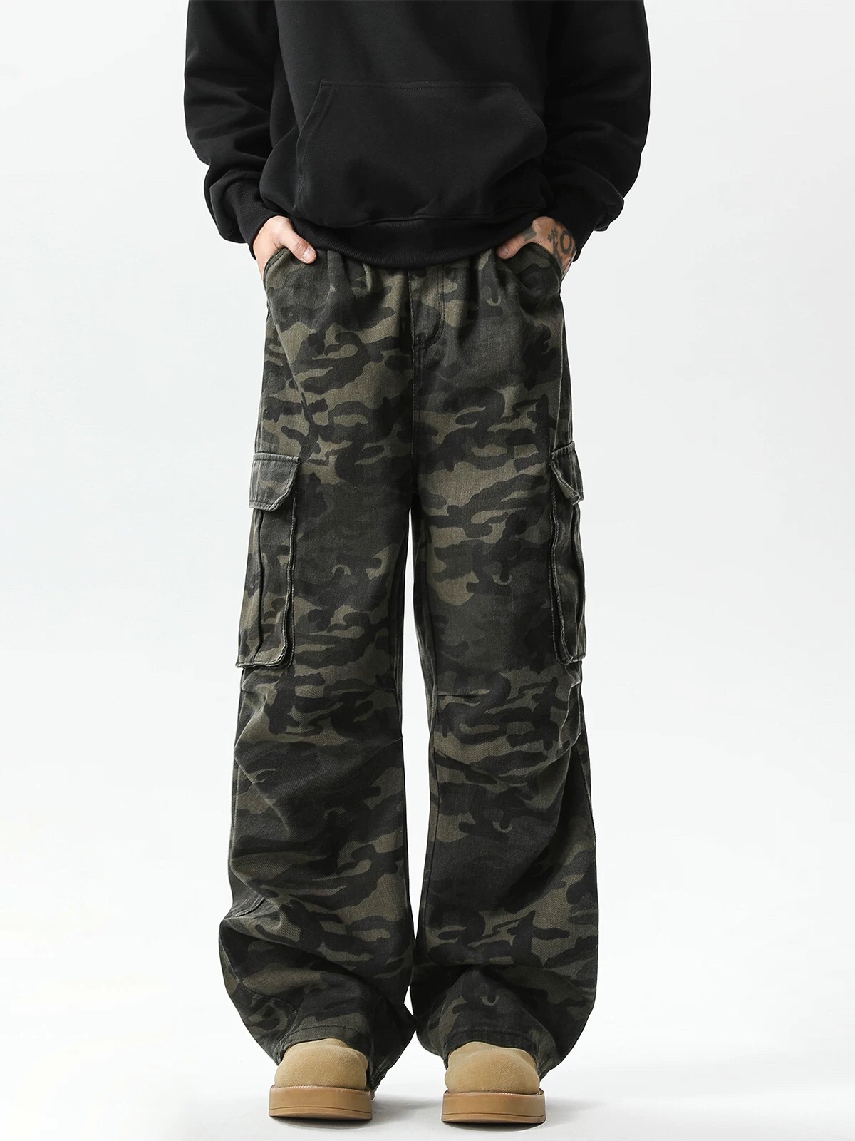 XK3117 Wide-Legged Jeans: High-Tech Water Wash, All Sizes, Unisex, Four Seasons - 图片 3