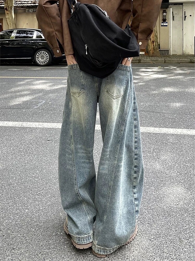 XK3120: U.S.R. Machiche Wide-Legged Pants for All Body Types, Blue, S-XXXL Sizes - 图片 3
