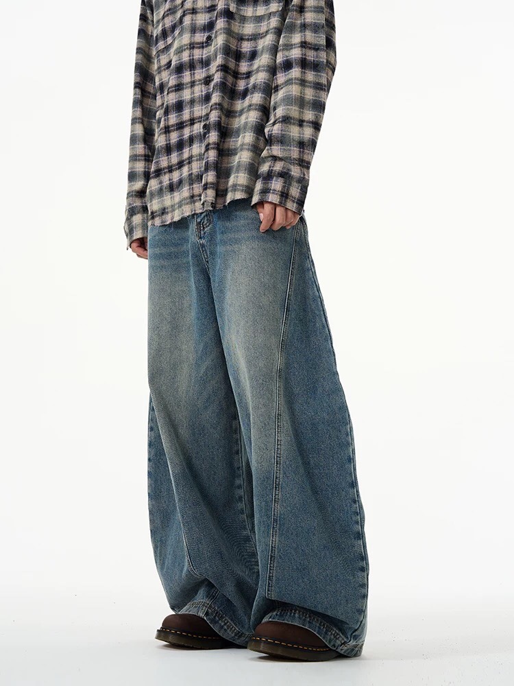 XK3120: U.S.R. Machiche Wide-Legged Pants for All Body Types, Blue, S-XXXL Sizes - 图片 4