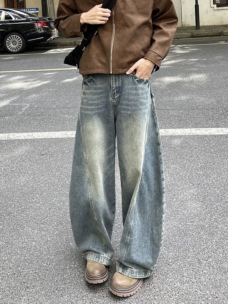 XK3120: U.S.R. Machiche Wide-Legged Pants for All Body Types, Blue, S-XXXL Sizes