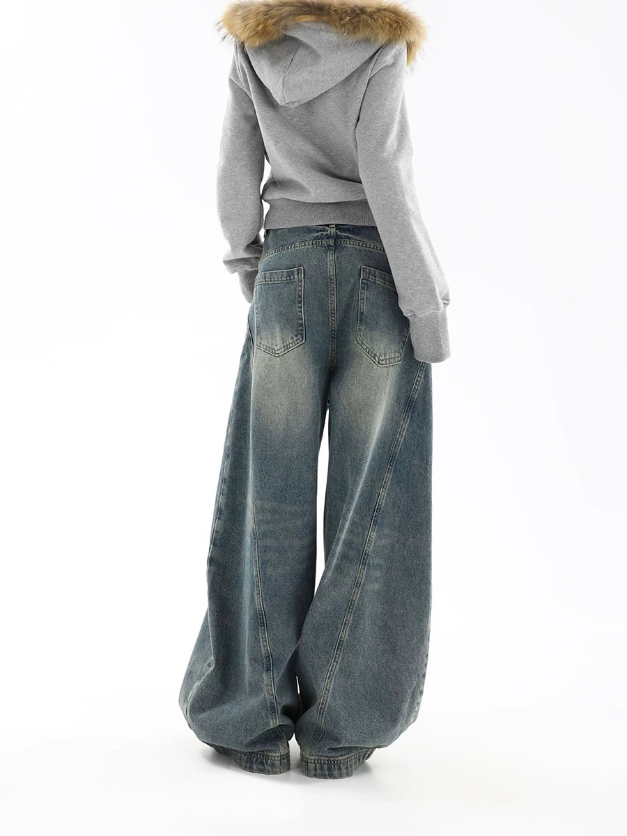 XK3120: U.S.R. Machiche Wide-Legged Pants for All Body Types, Blue, S-XXXL Sizes - 图片 5