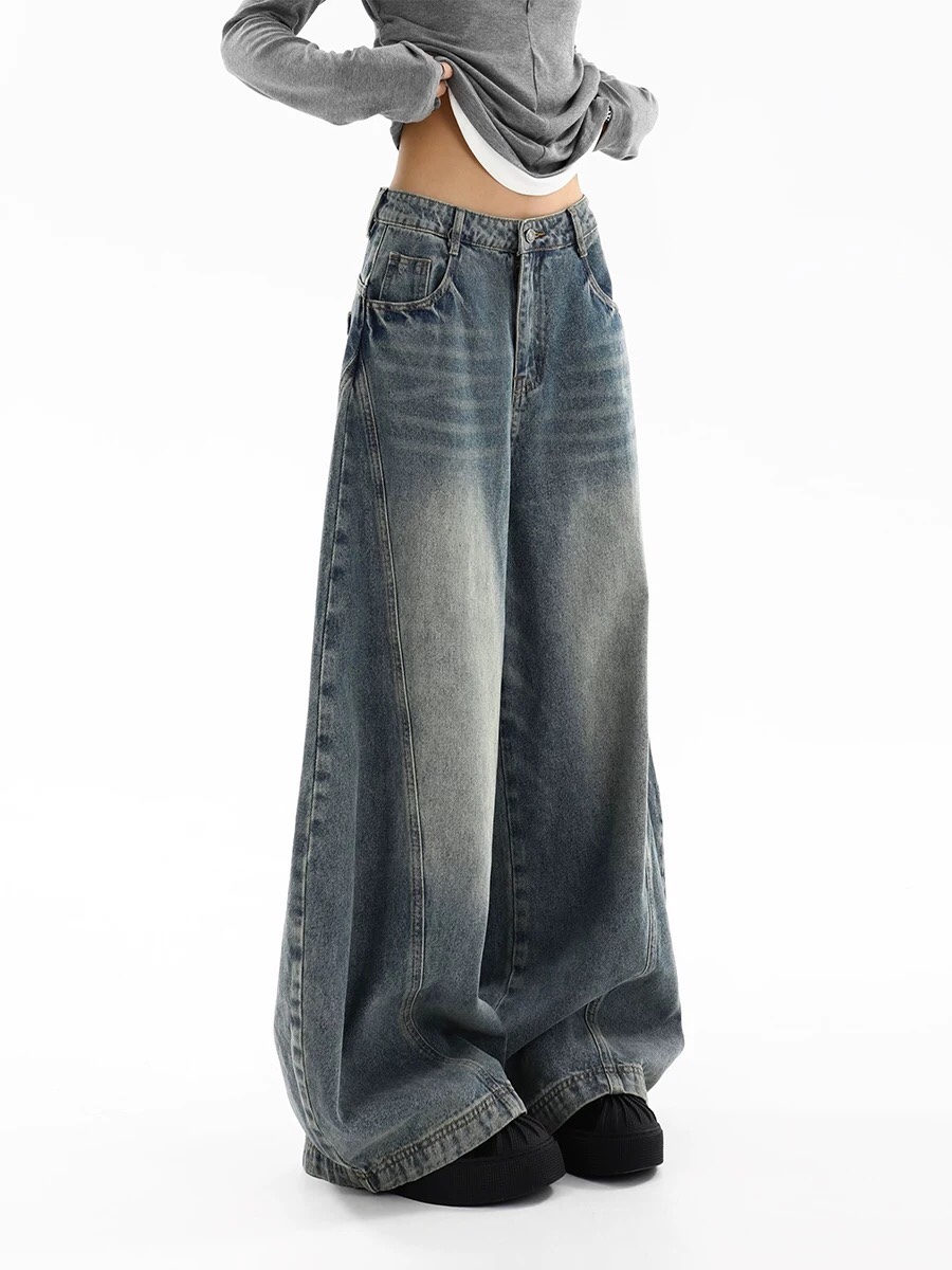 XK3120: U.S.R. Machiche Wide-Legged Pants for All Body Types, Blue, S-XXXL Sizes - 图片 7