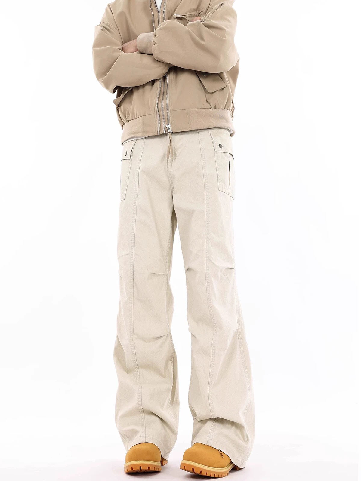 American High-Tech Water Washed Gray Cleanfits for Men and Women - 图片 3