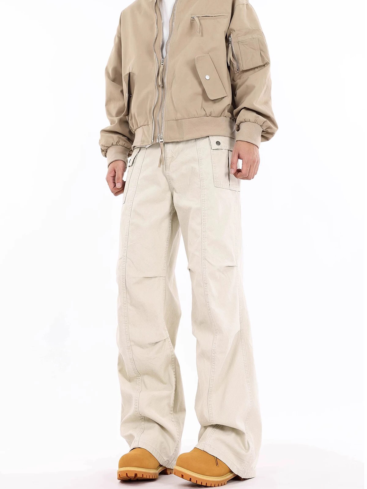 American High-Tech Water Washed Gray Cleanfits for Men and Women - 图片 2