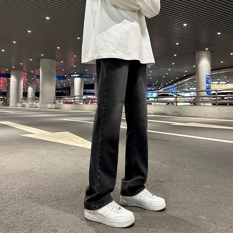 Fashionable Black High Street Water Washed Pants for All Body Sizes - 图片 5