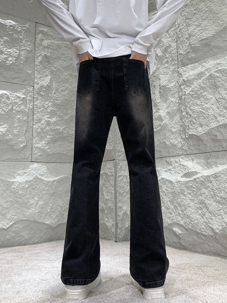 Fashionable Black High Street Water Washed Pants for All Body Sizes - 图片 7