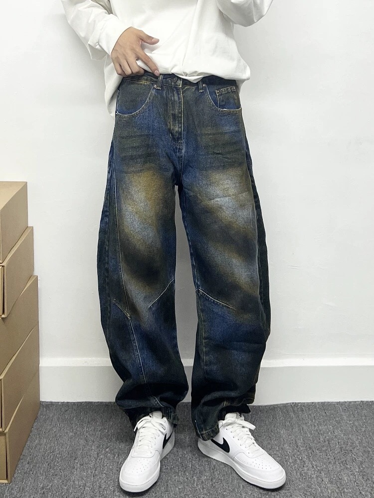 Loose Fit Machete Jeans: High-Tech Water Wash, Comfortable, All Sizes, Unisex, Blue. - 图片 9