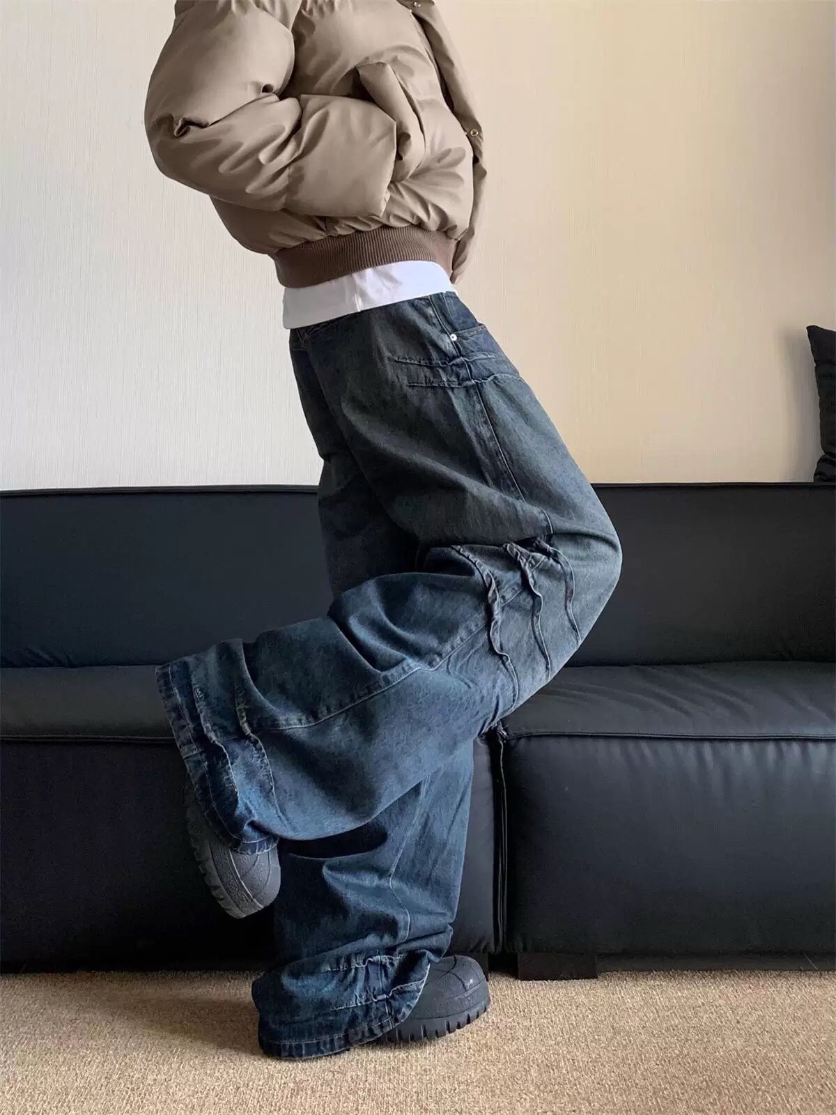 “dirtyfit Jeans: Customised High-Tech Water Wash, Cosmopolitan Style, Blue, S-XXXL” - 图片 9