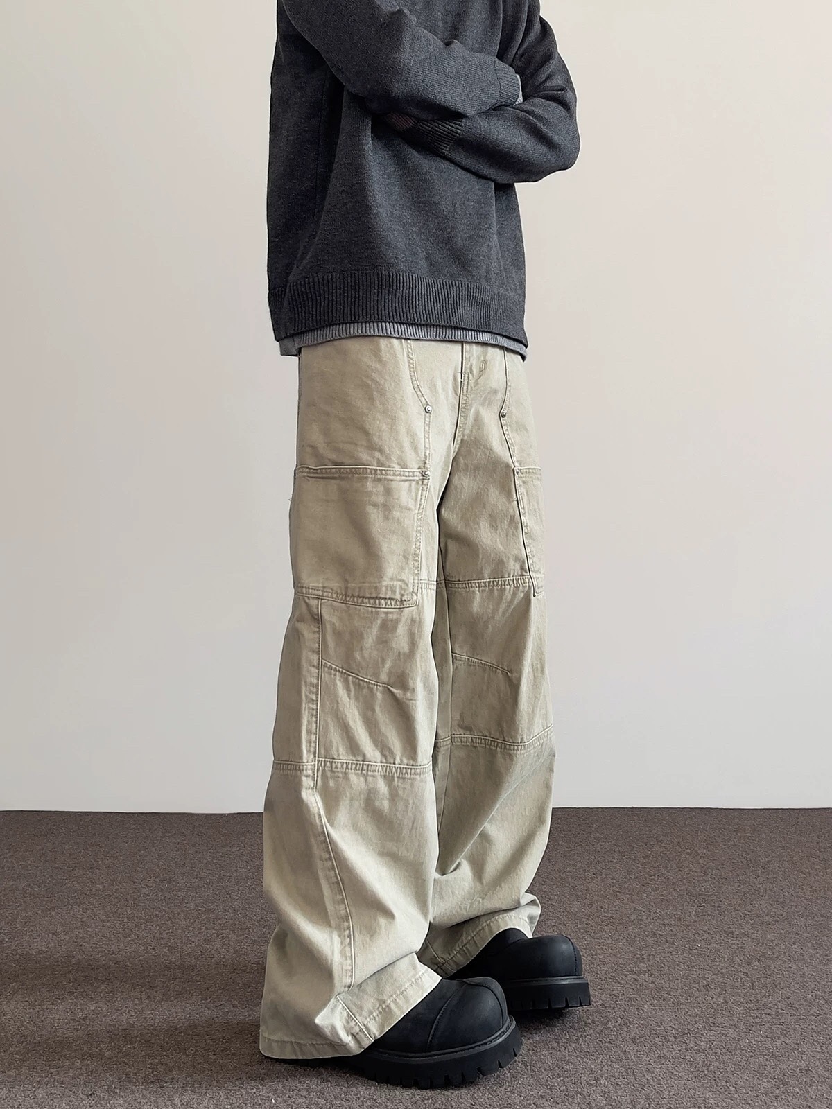 Customized High-Tech Water Wash Pants for All Body Sizes: Black Khaki, Sizes S-XXXL - 图片 7