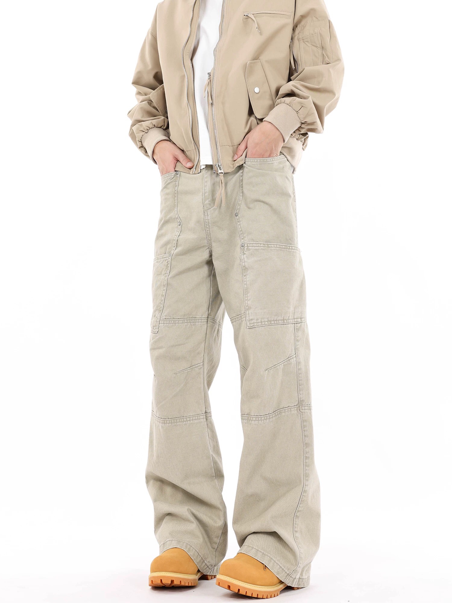 Customized High-Tech Water Wash Pants for All Body Sizes: Black Khaki, Sizes S-XXXL
