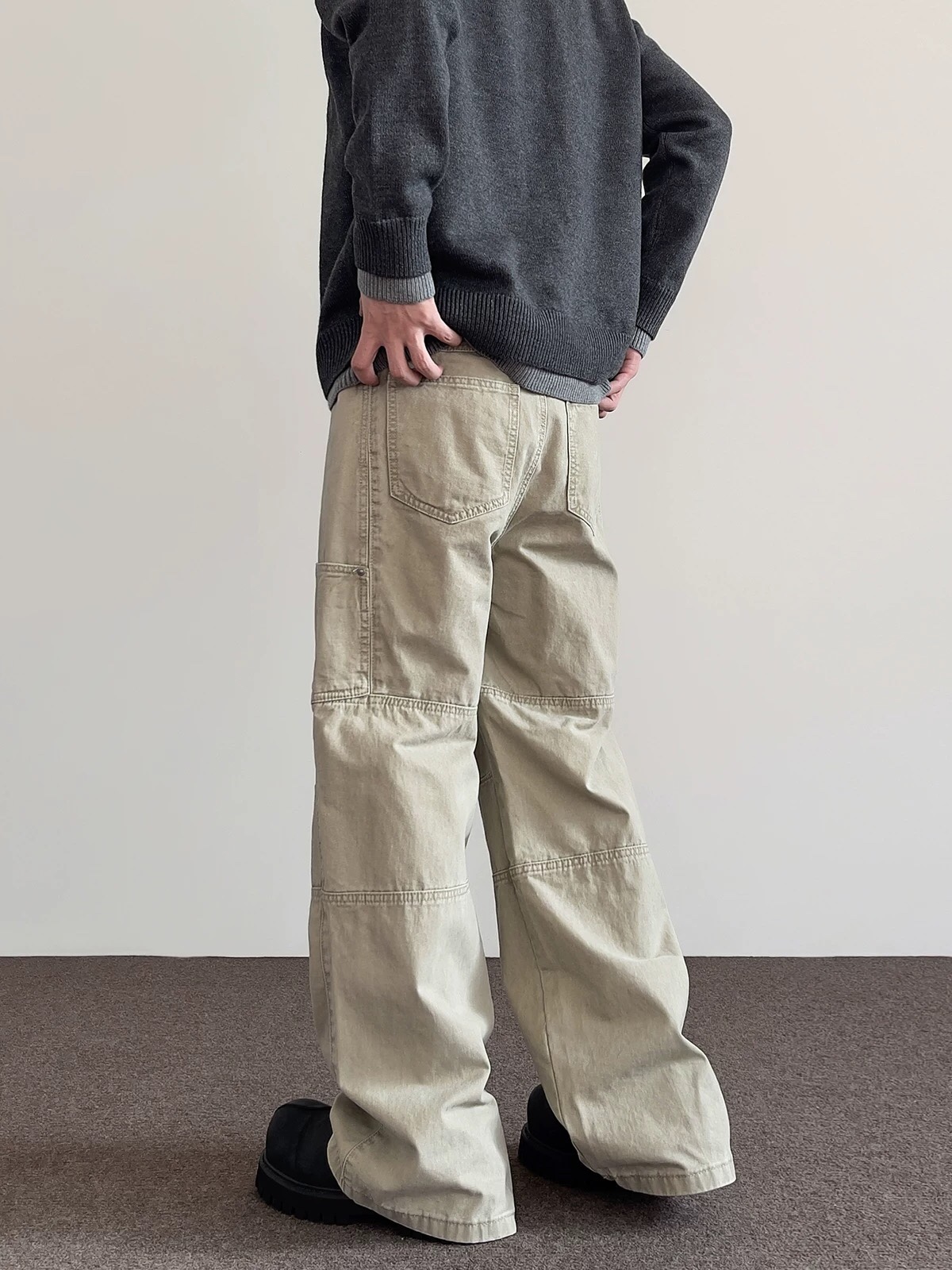 Customized High-Tech Water Wash Pants for All Body Sizes: Black Khaki, Sizes S-XXXL - 图片 6