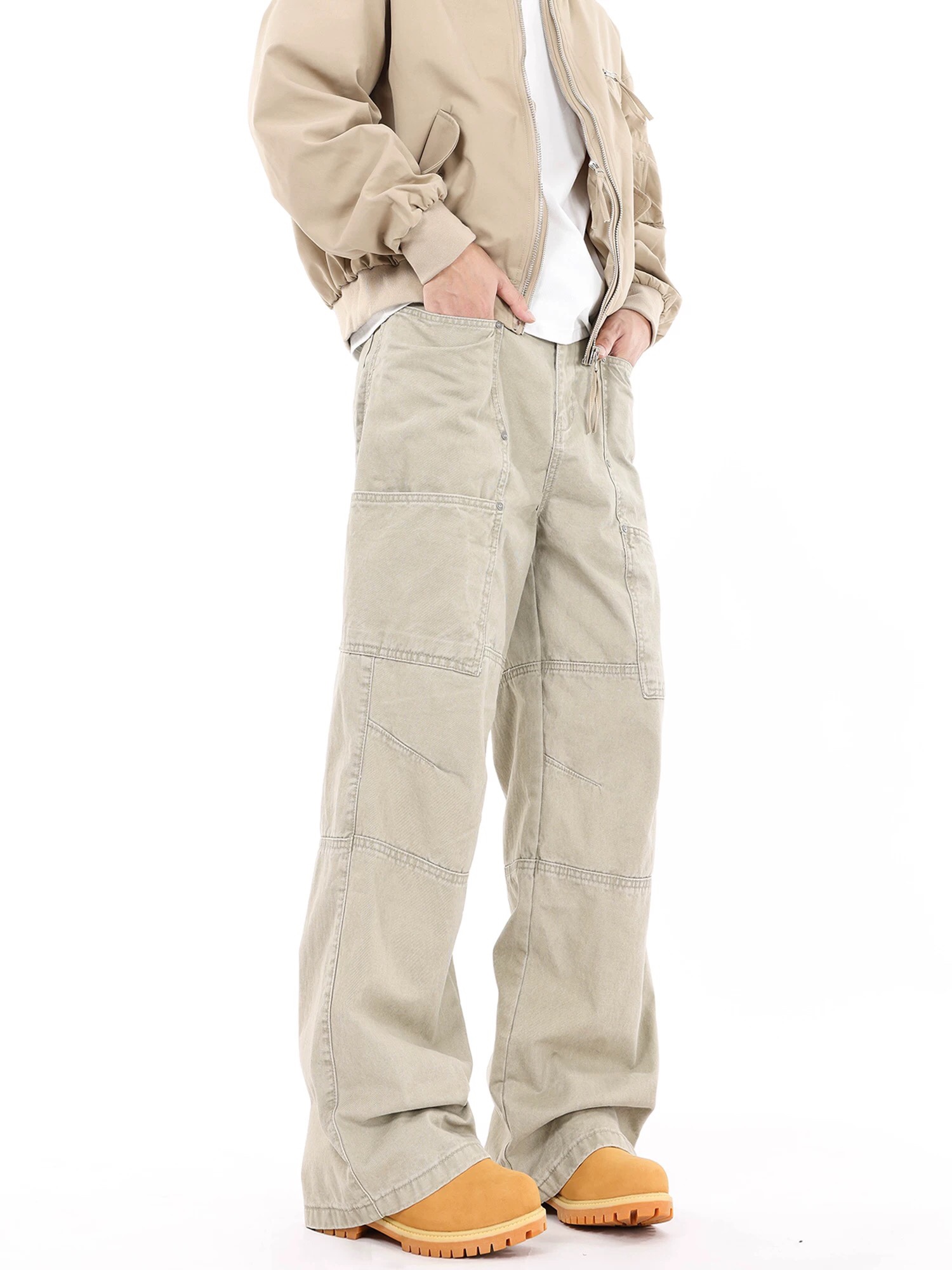 Customized High-Tech Water Wash Pants for All Body Sizes: Black Khaki, Sizes S-XXXL - 图片 2