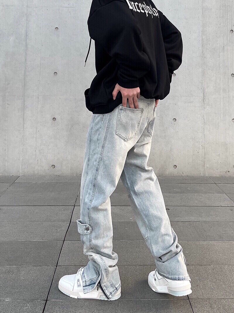 “Rectangular Style Unisex Pants in Blue, All Sizes S-XXXL, Four-Season Wear” - 图片 5