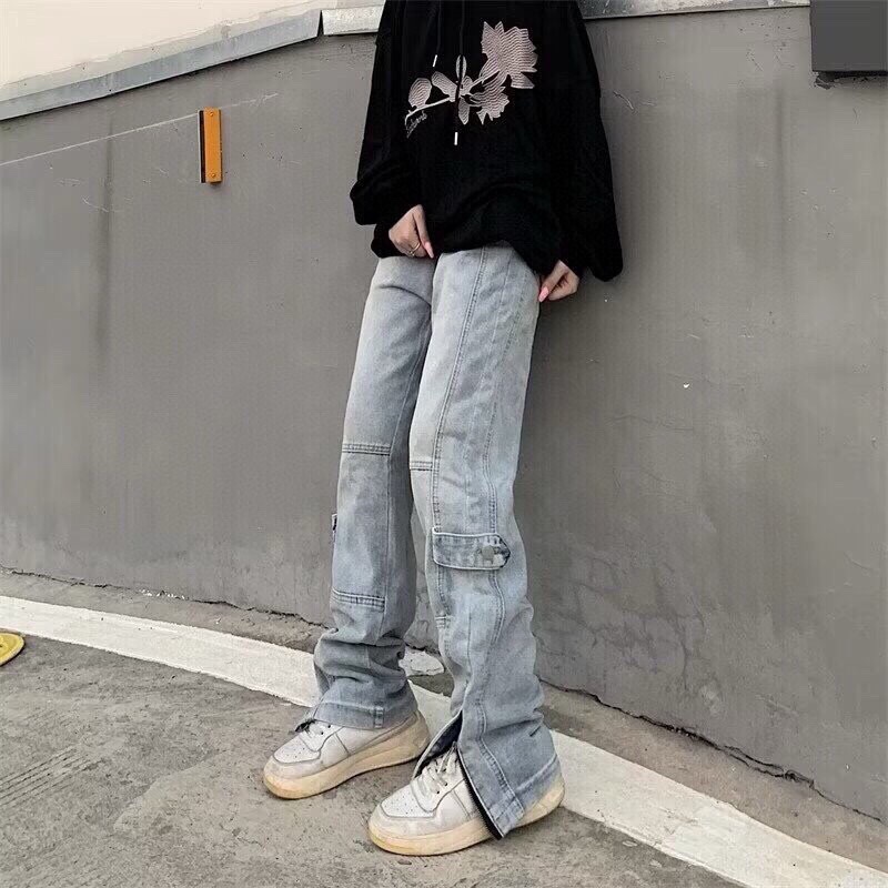 “Rectangular Style Unisex Pants in Blue, All Sizes S-XXXL, Four-Season Wear” - 图片 3