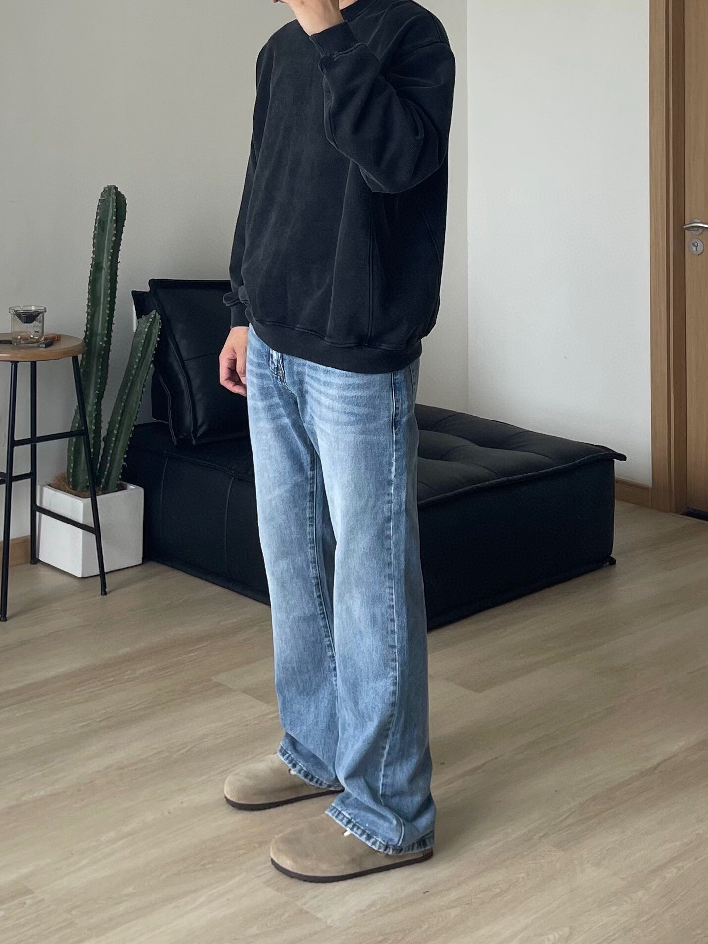 Vintage-Style Long-Barrel Jeans: Retro Modén Accents, Easy Street Fashion, Various Sizes. - 图片 2