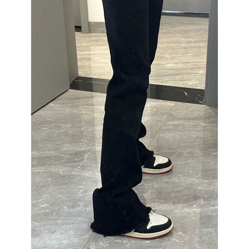 Fashionable Black Crotch Pants for Men – Retro Style, Mordon-Inspired, Versatile Fit - 图片 9