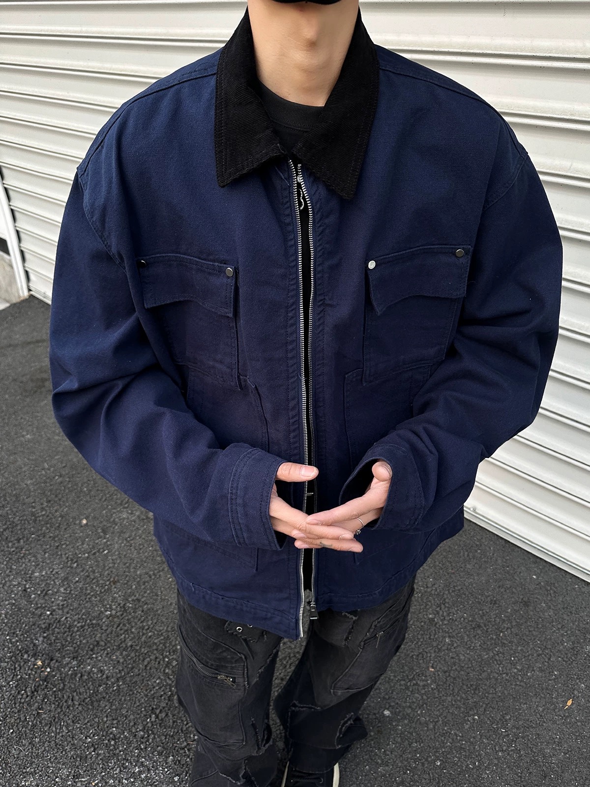 Retro Detroit Baseball Jacket: High-Tech Water Wash, Comfortable Fit, All Sizes Available