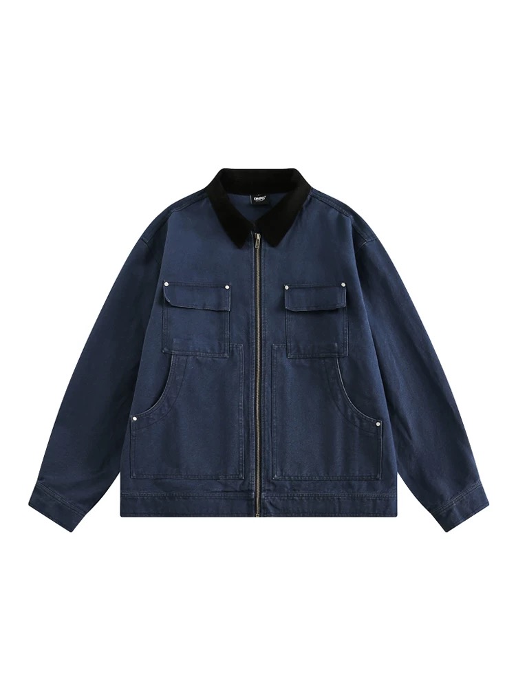 Retro Detroit Baseball Jacket: High-Tech Water Wash, Comfortable Fit, All Sizes Available - 图片 9