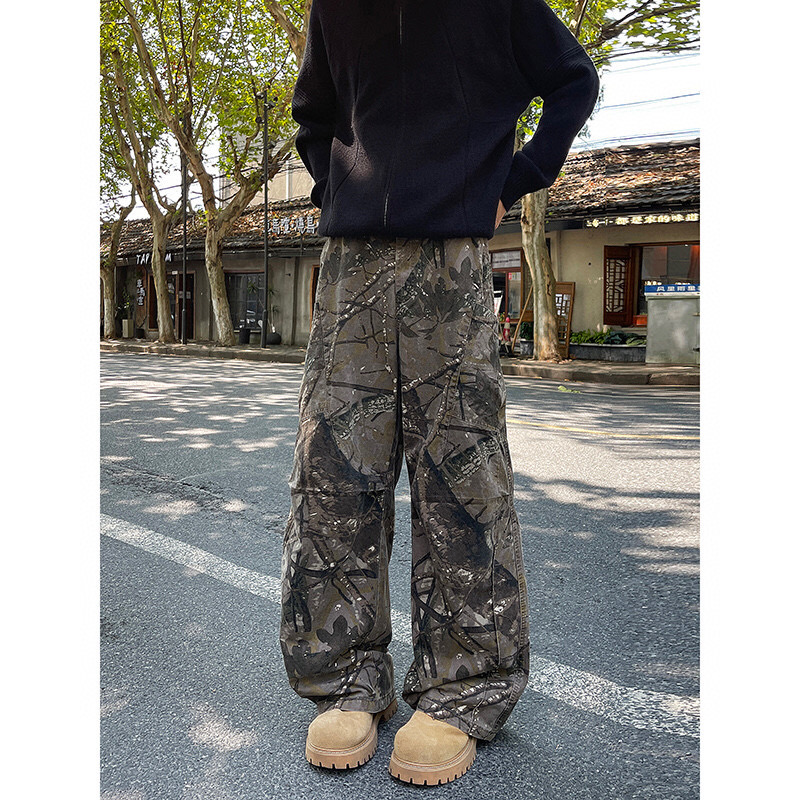99💰 🔛款号XK3543‼️
复古美式cleanfit树枝迷彩宽松工装裤，面料定制经过一流的高工艺水洗 ，质地紧密 色泽均匀 纹理清晰，上身非常舒适 直筒版型 可显高显瘦遮肉，适合各种身材百搭不挑人，不管您什么体型，四季可穿百搭神裤 男生女生都可轻松驾驭 情侣款！
颜色：棕色
尺码：S-XXXL
     身高	          体重	  建议码数
155-165CM	80-100斤	S
160-170CM	100-120斤	M
160-175CM	120-135斤	L
165-180CM	135-150斤	XL
170-185CM	150-165斤	2XL
175-190CM	165-180斤	3XL