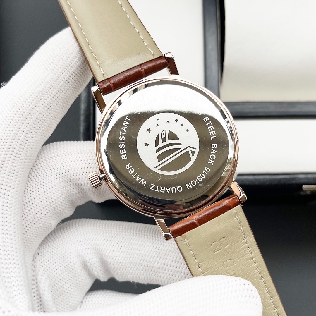 Elegant Omega Couple’s Watch: White & Gold Shells, Steel Belt, Imported Materials - 图片 9