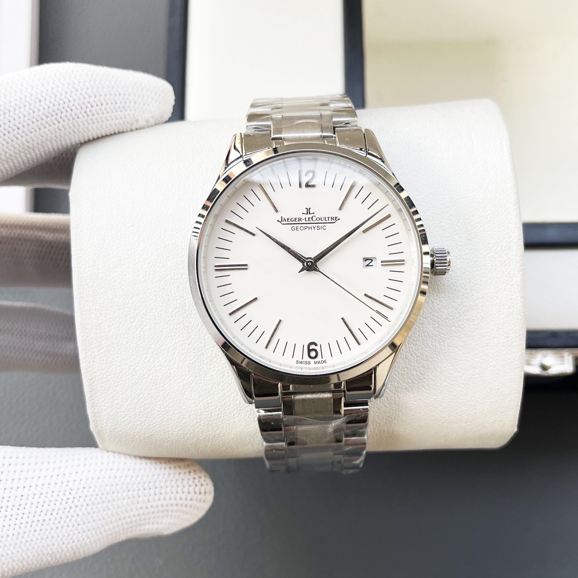 Luxury White Gill 1197 Watch with Gold Steel Belt, Sapphire Protection Face. - 图片 2