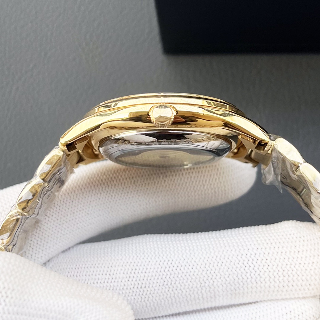 Luxury White Gill 1197 Watch with Gold Steel Belt, Sapphire Protection Face. - 图片 8