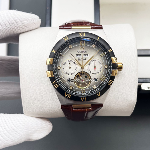 OMEGA De Ville Automatic Men's Watch, Stainless Steel & Leather Band 1 OMEGA De Ville Automatic Men's Watch, Stainless Steel & Leather Band