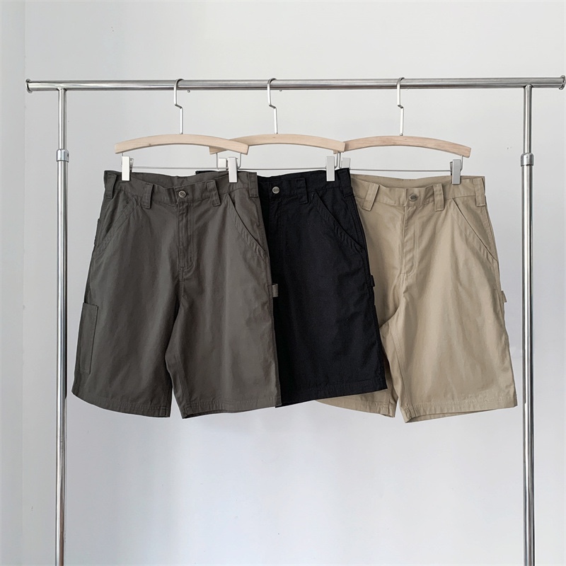Carhartt בגדים מכנסיים קצרים שחור ירוק חאקי. ניסקס קנבס קוטן אוסף קיץ Vintage