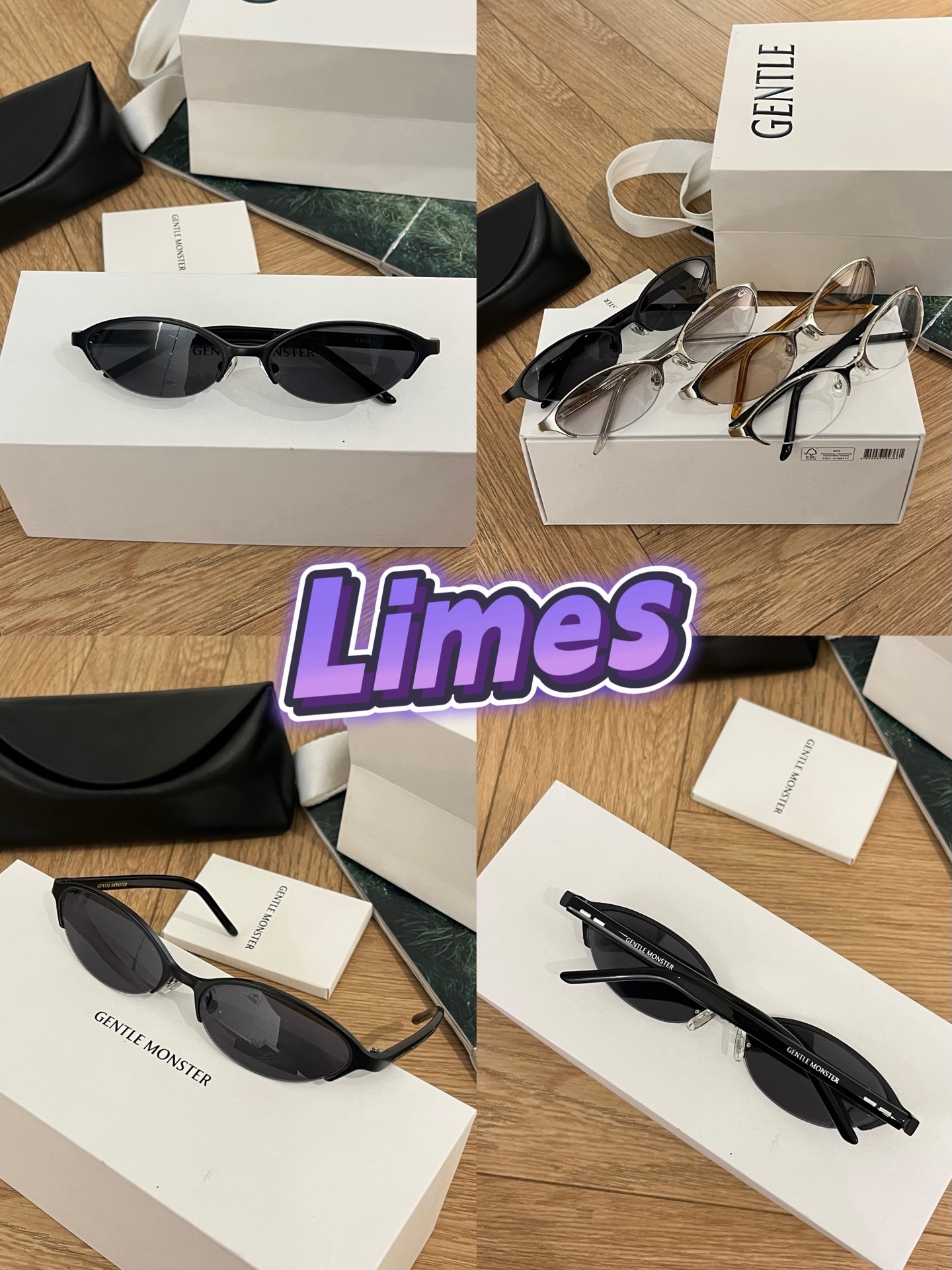 GENTLE MONSTER Limes Half-Rim Acetate Oval