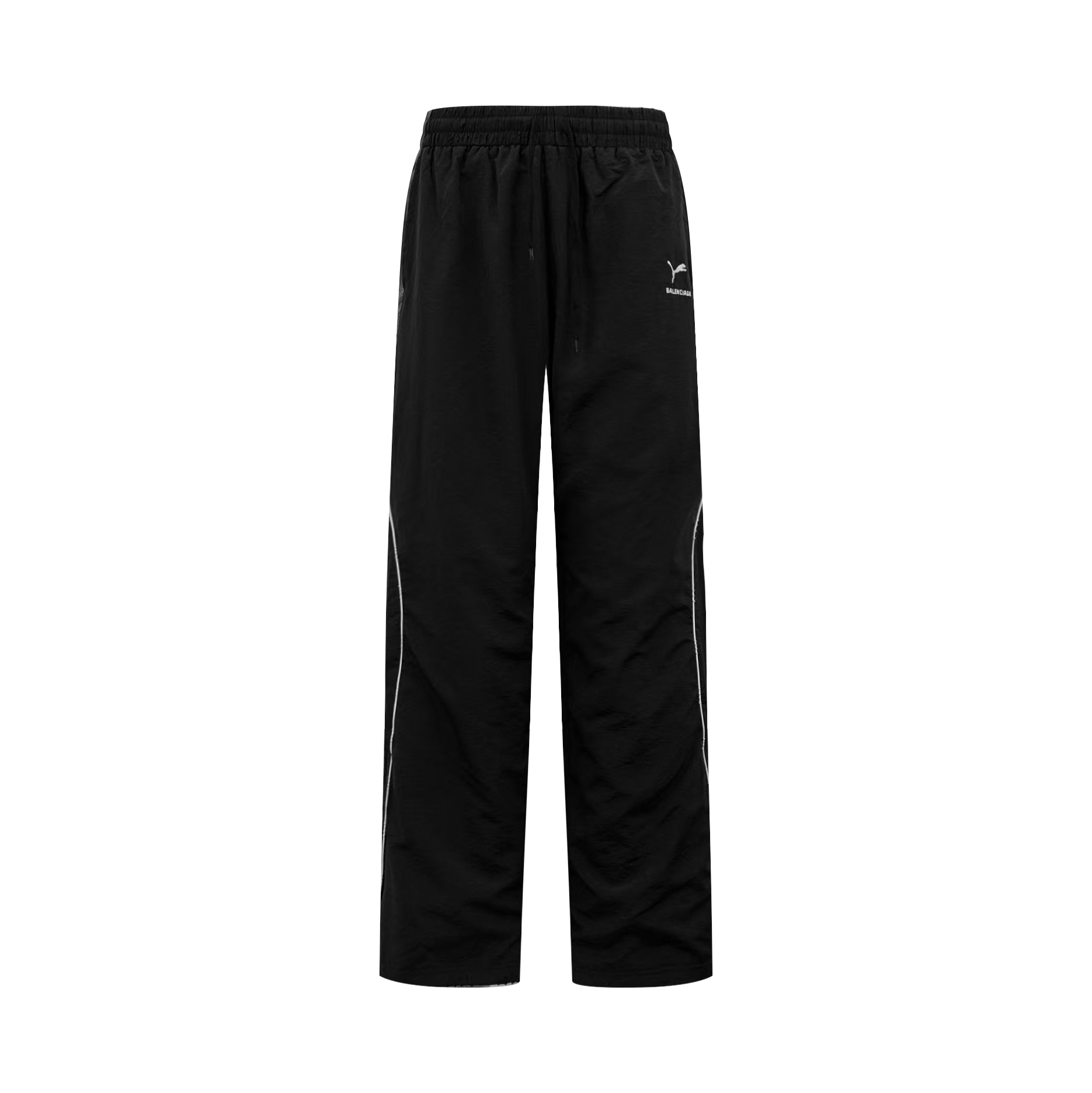 P210 Balenciaga x Puma Pantalones largos bordados de edición conjunta. Tejido de nailon técnico personalizado, ligero y…