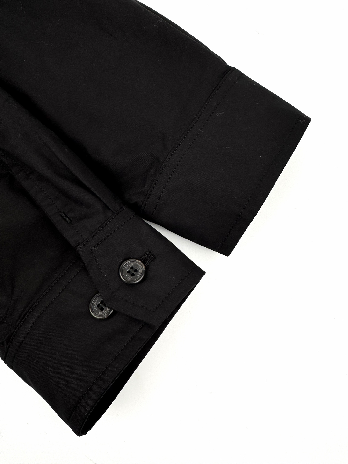 RAlPh Lauren 刺绣拉链夹克定制全棉双股小细斜雅致布 柔软丝滑 舒适贴肤 以纯粹到极致的黑调作