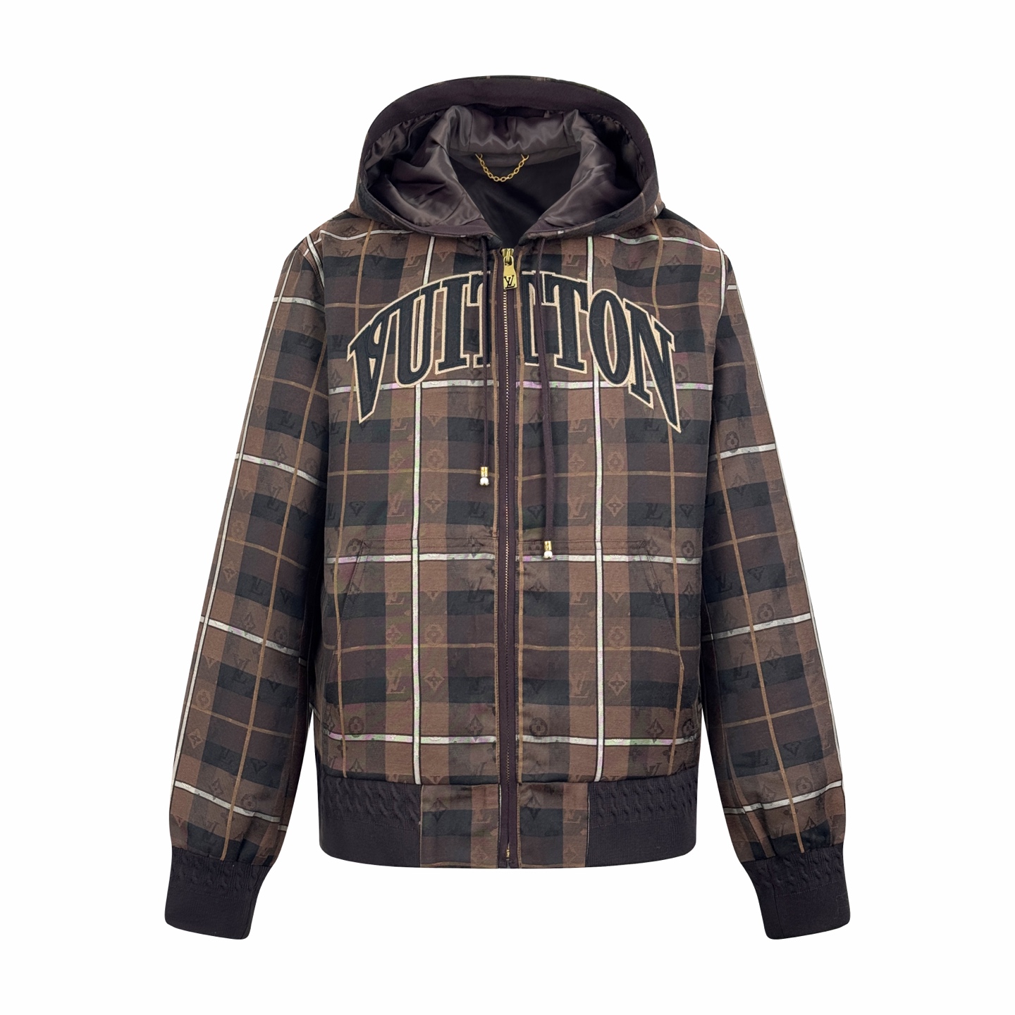 Louis Vuitton LOUIS VUITTON 标识提花连帽夹克