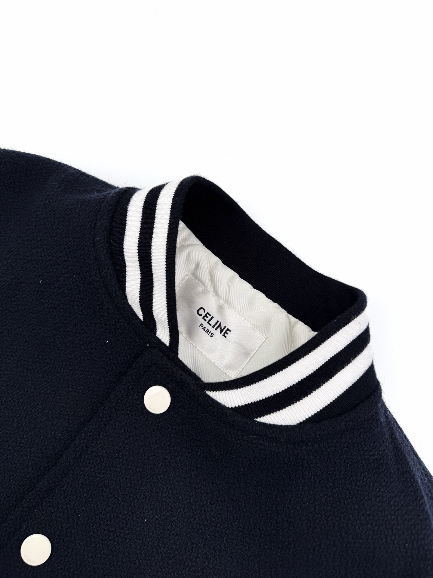 Celine Paris 字母章仔棒球服定制双重复合星絮绒 以及枢光韧影革 纹理自然 光泽自然 舒适贴肤