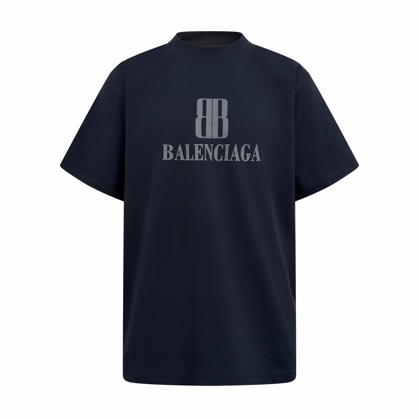 P105 Camiseta Balenciaga con estampado nano BB, tejido de punto liso personalizado con textura, tacto excelente, cómodo…