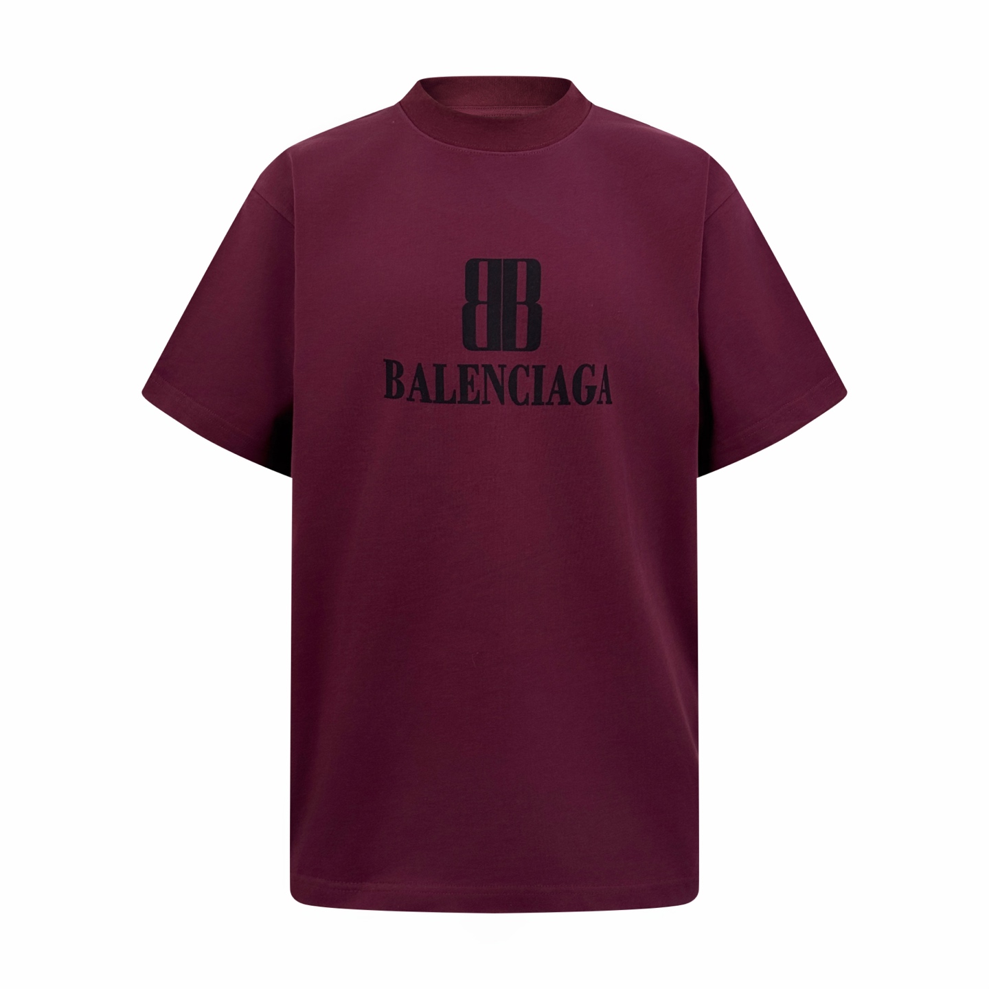 P105 Camiseta de manga corta Balenciaga nano BB con estampado, tejido de punto liso personalizado con efecto nube, text…