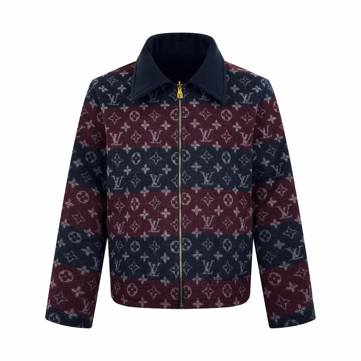 P580 Chaqueta de lana de trabajo de doble cara LOUIS VUITTON, tela de seda de cachemira de alta densidad de doble tejid…