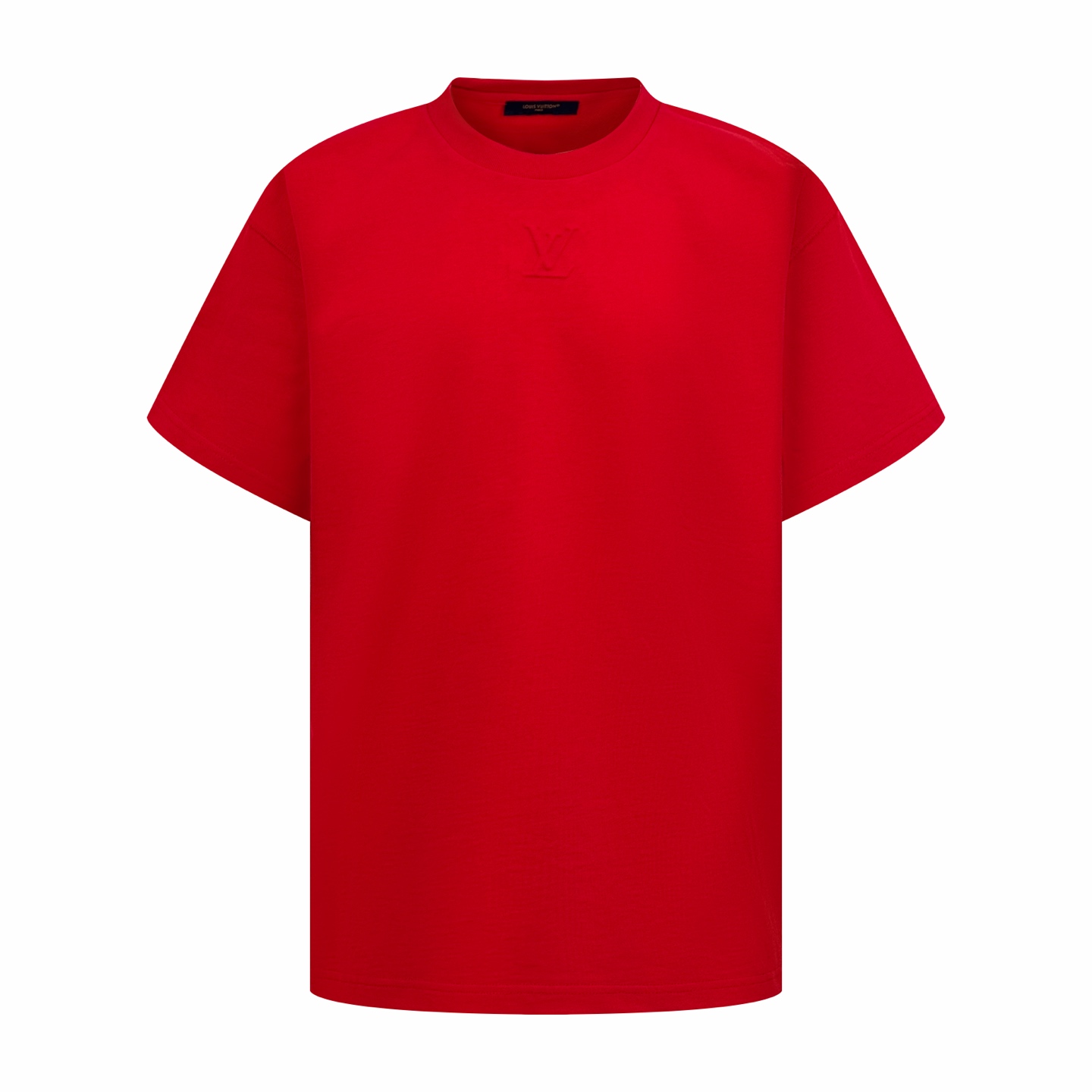 P110 Imagen de fondo blanco] Camiseta de manga corta con logotipo LV/Louis Vuitton en relieve [Stock listo] S M L La te…