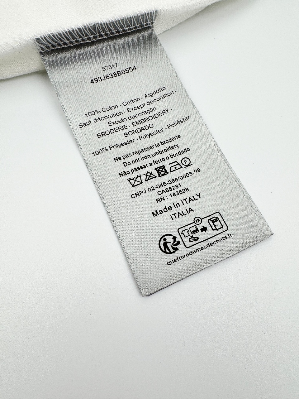 Dior Dior 刺绣毛圈短袖